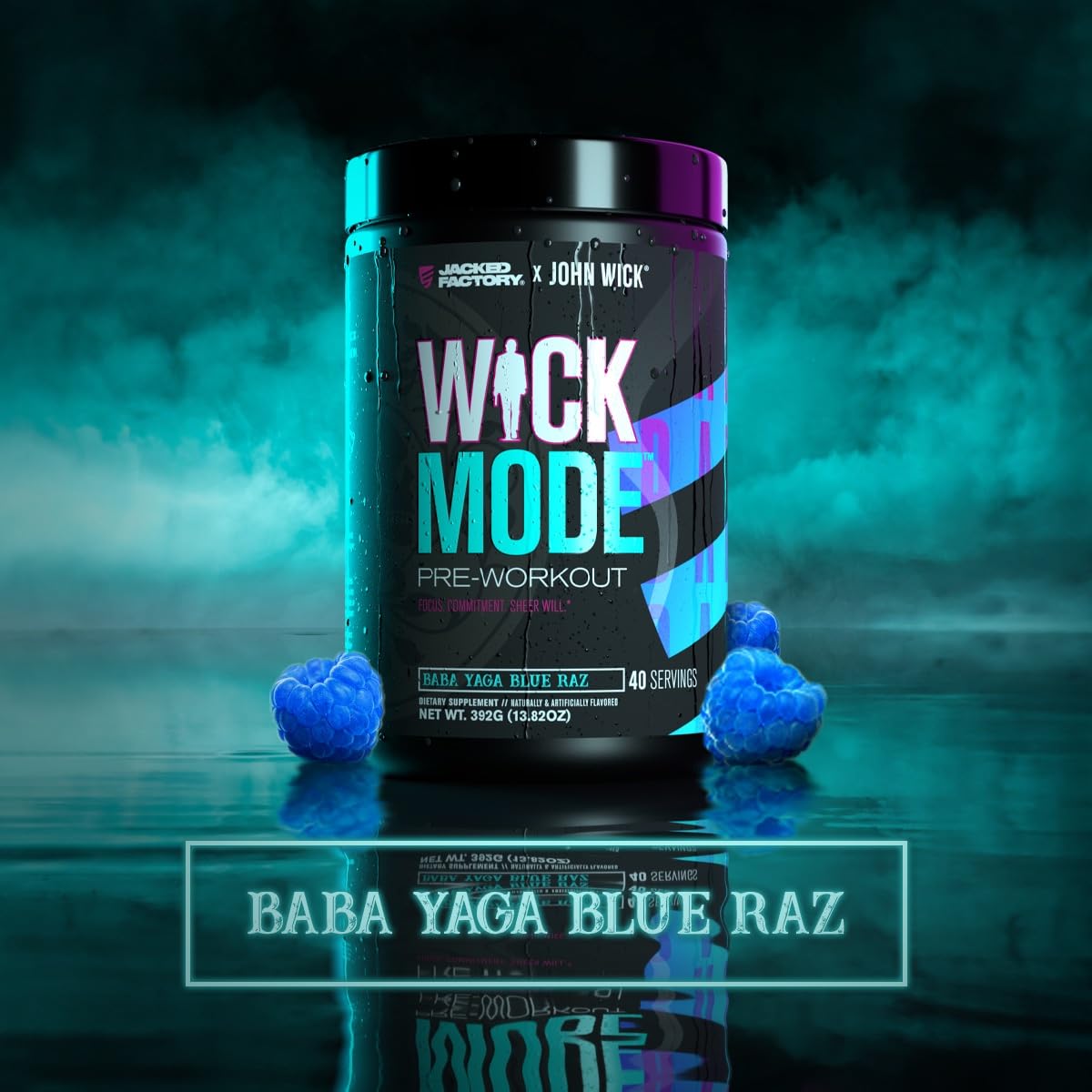 Jacked Factory Wick Mode Pre Workout Powder (40 Servings) & Creatine Monohydrate Powder (30 Servings)