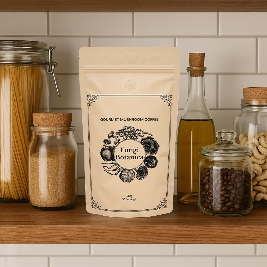 Cognitive Brews Fungi Botanica Gourmet Arabica & Mushroom Coffee Blend Powder 8.5 oz