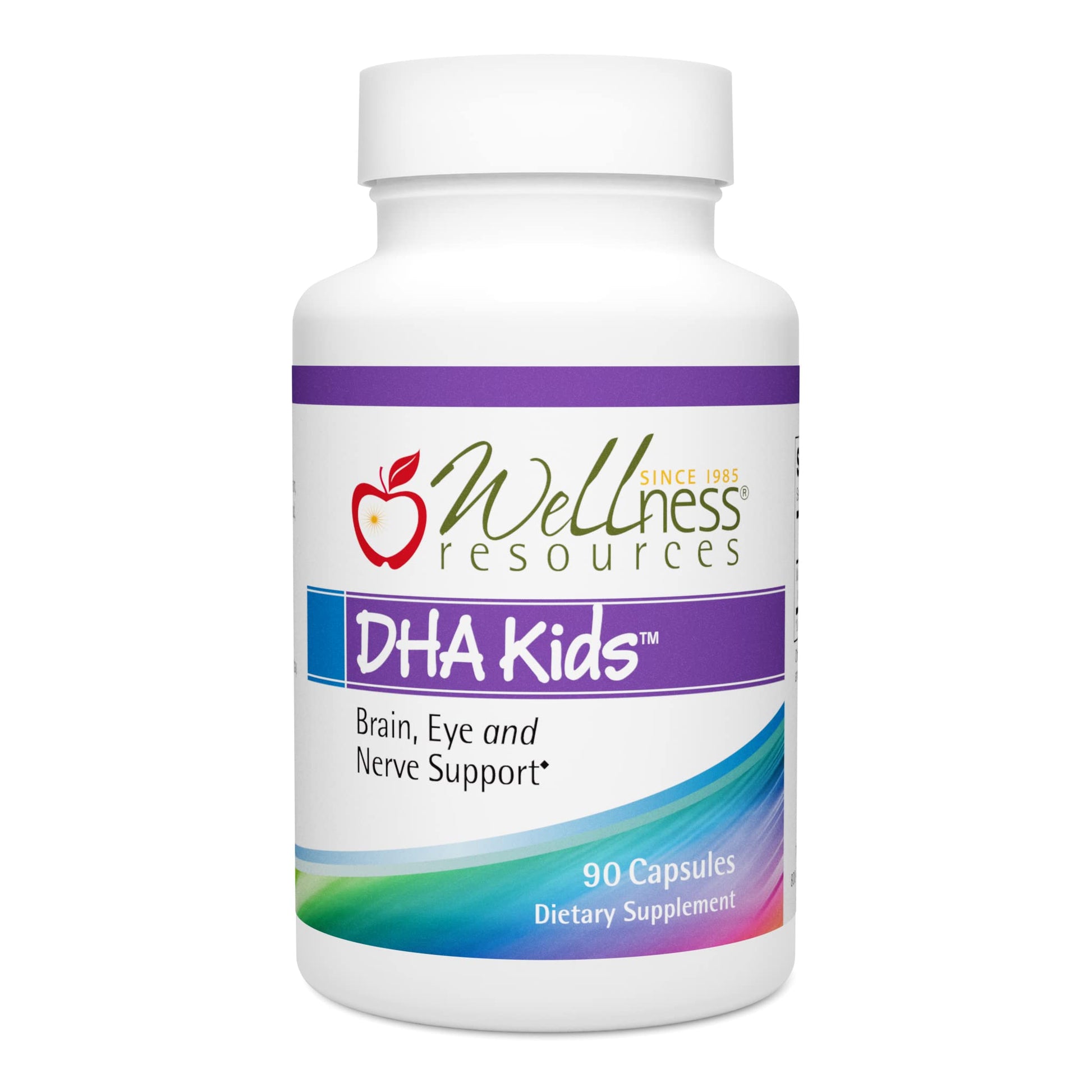 Wellness Resources DHA Kids - Sugar Free Omega 3 for Children - Mercury-Free Fish Oil - Brain Health & Immunity Support - Eye and Nerve Support - 90 Capsules