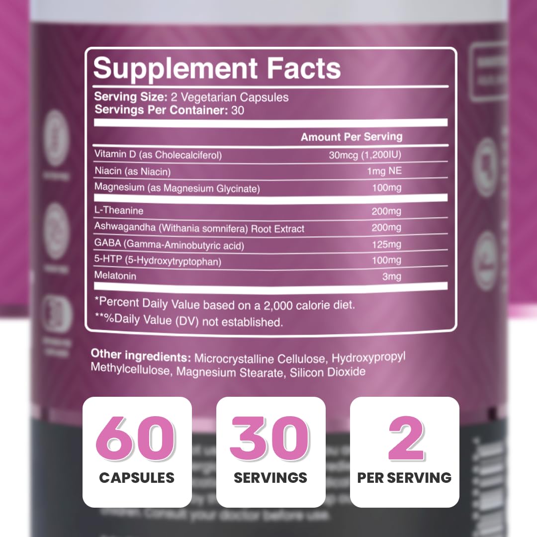 Vida Fit Natural Sleep Aid for Adults 60 Capsules