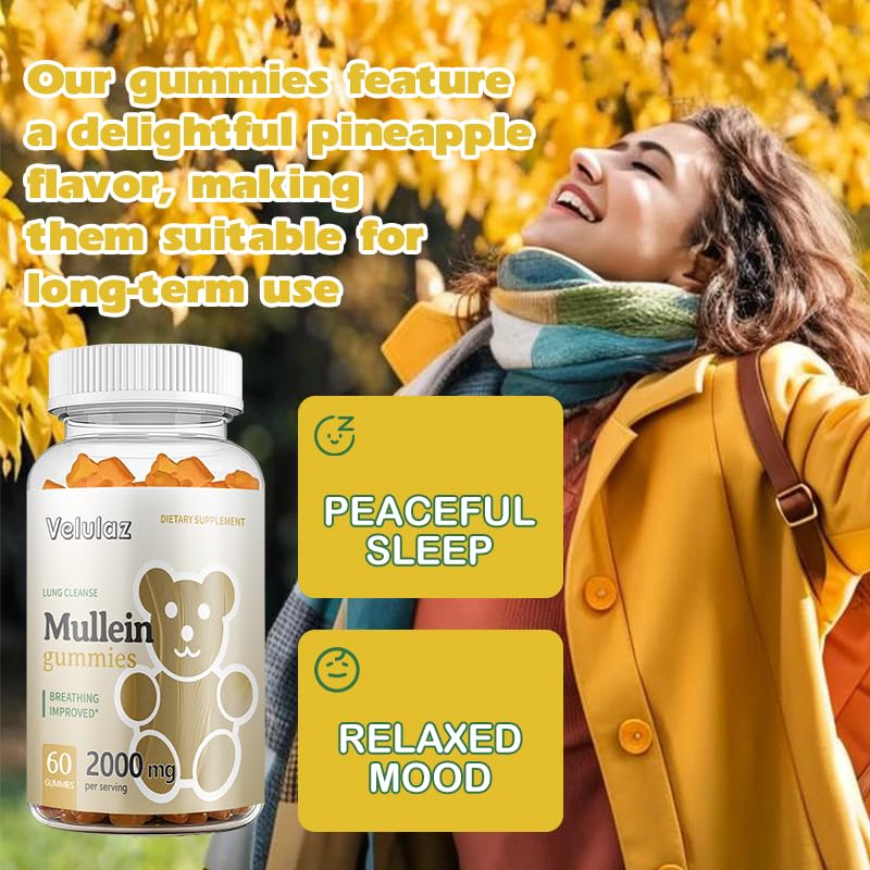 velulaz Mullein Gummies, 60 Count