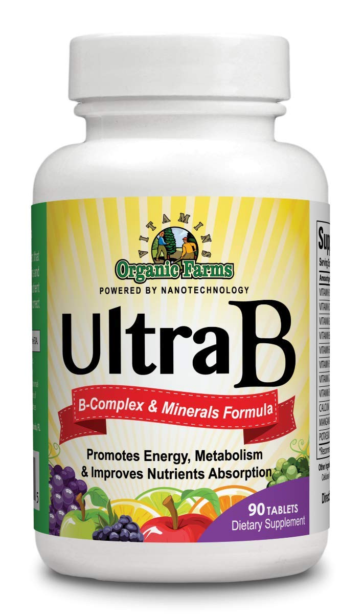Organic Farms Vitamins Ultra B Complex & Minerals Tablet, 90 Tablets