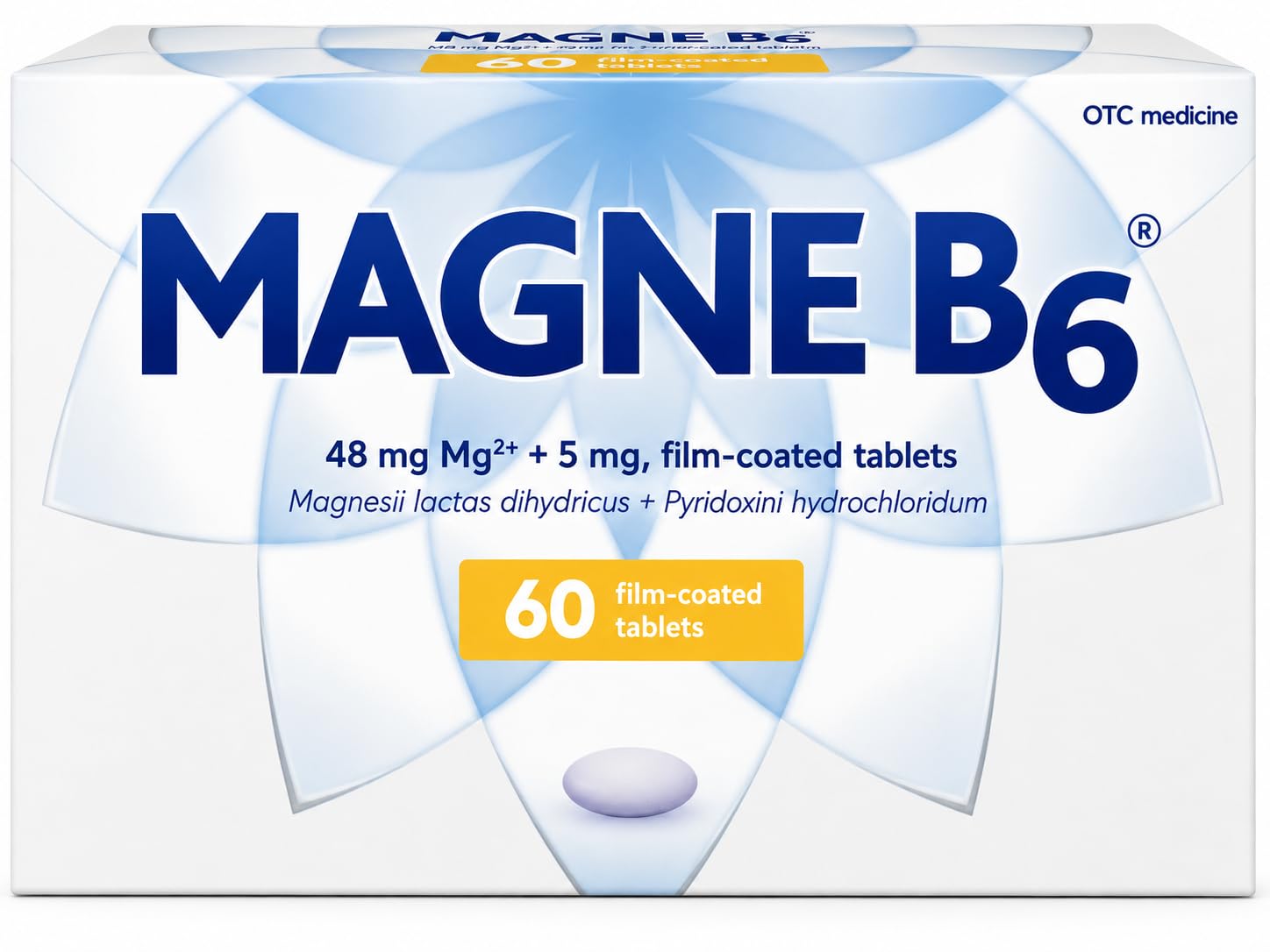 Sanofi Magne B6 Magnesium and Pyridoxine Coated Tablets, 60 Tablets