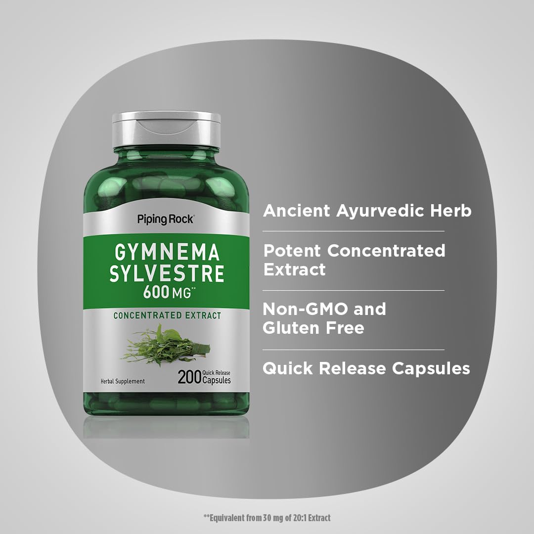 Piping Rock Gymnema Sylvestre Supplements Capsule 200 Capsules