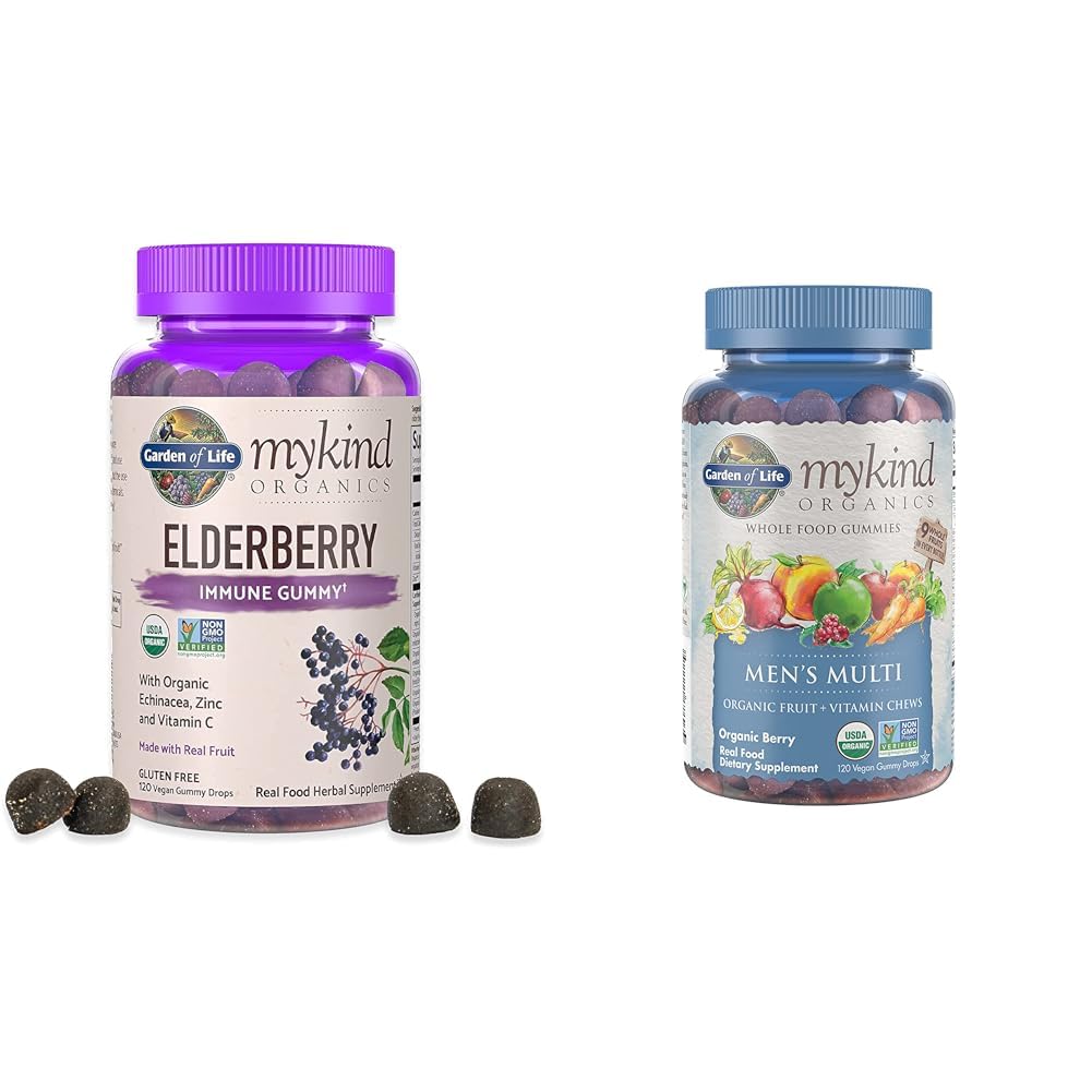 Garden of Life Organics Elderberry Gummies for Adults & Kids 120 Count