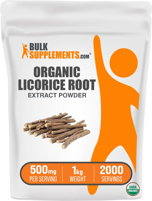 BulkSupplements Organic Licorice Root Extract Powder, 35.3 oz