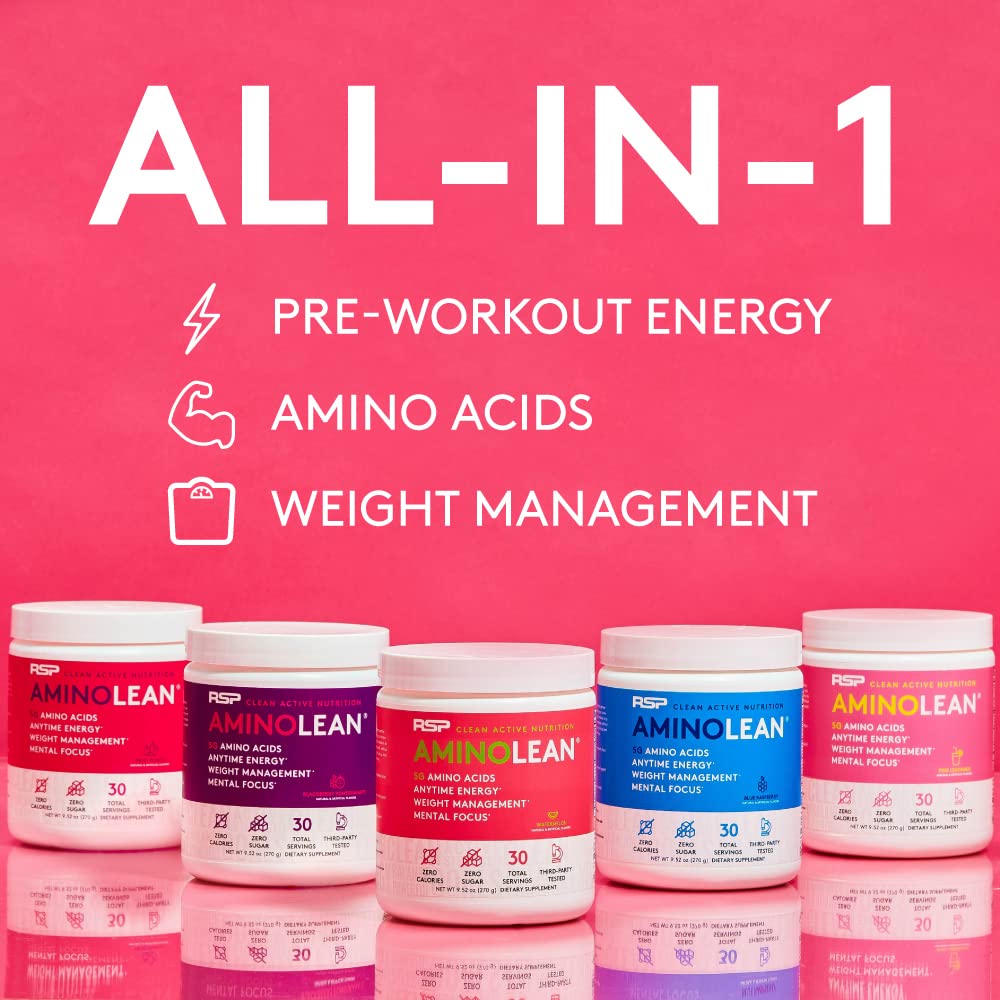 RSP NUTRITION AminoLean Pre Workout Powder 30 Servings