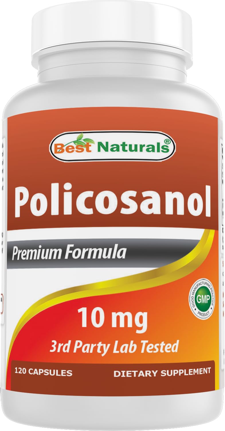 Best Naturals Policosanol 10 mg Softgels, 120 Count
