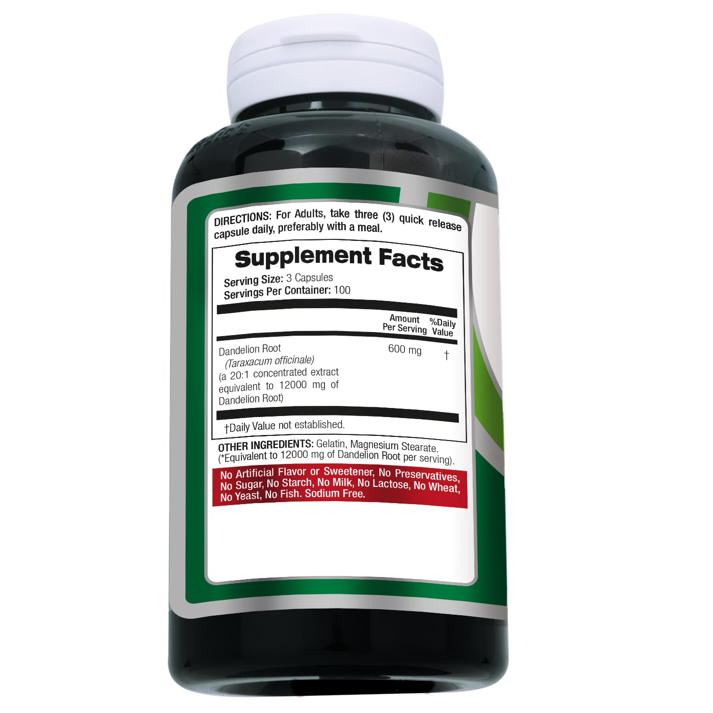 FITO MEDIC'S Dandelion Root Capsules 300 Count