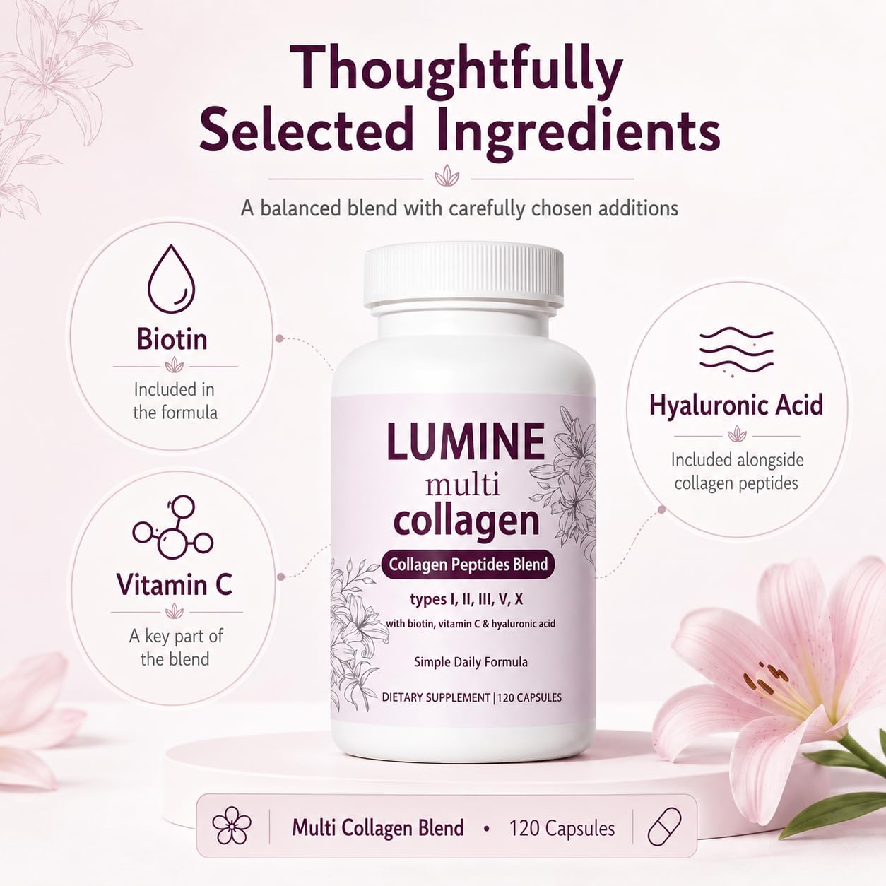 LUMINE Collagen Peptides Capsule 120 Count