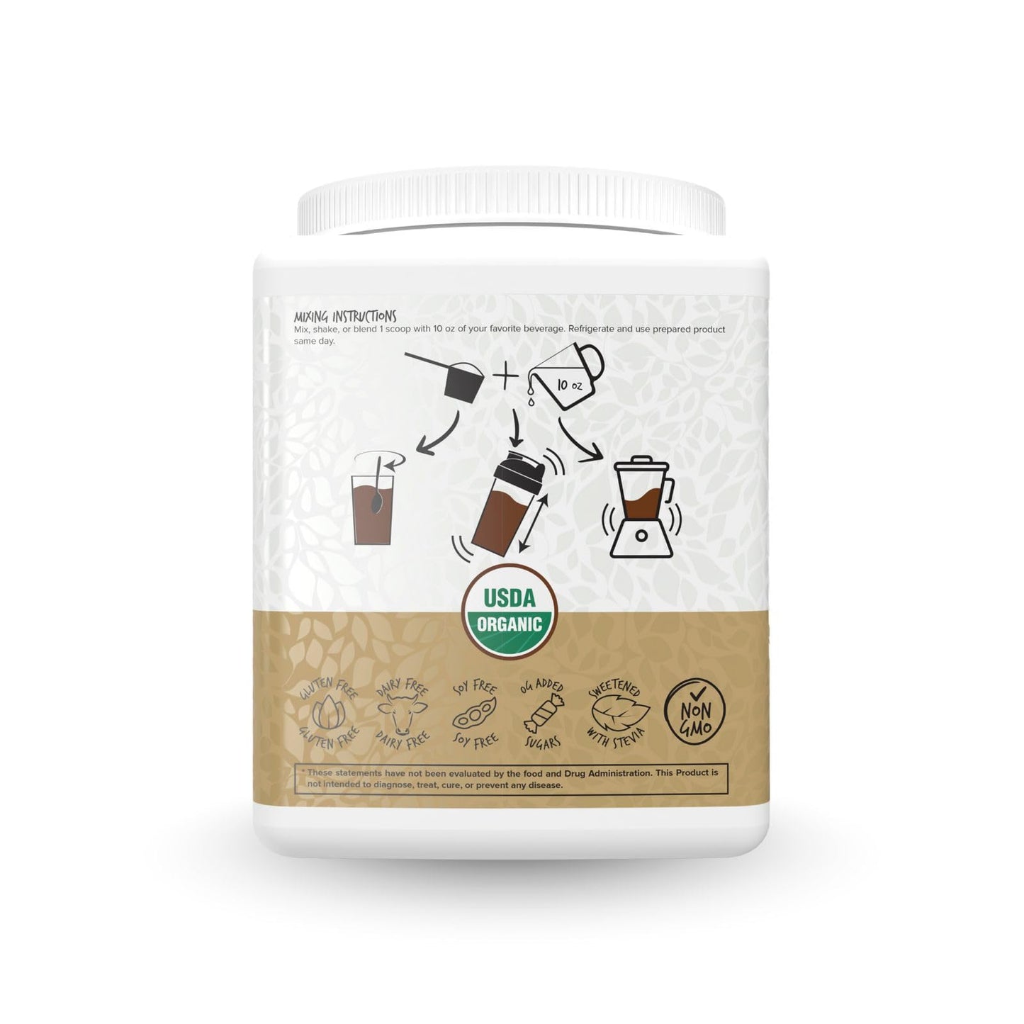 Portions Master Plant Protein Powder Organic Fermented Brown Rice Chocolate, 13.2 oz