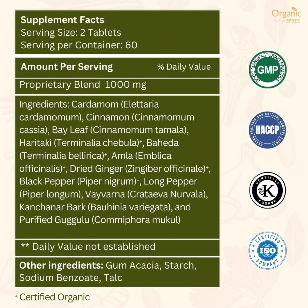 ORGANIC SPREE Kanchnar Guggulu 240 Tablets