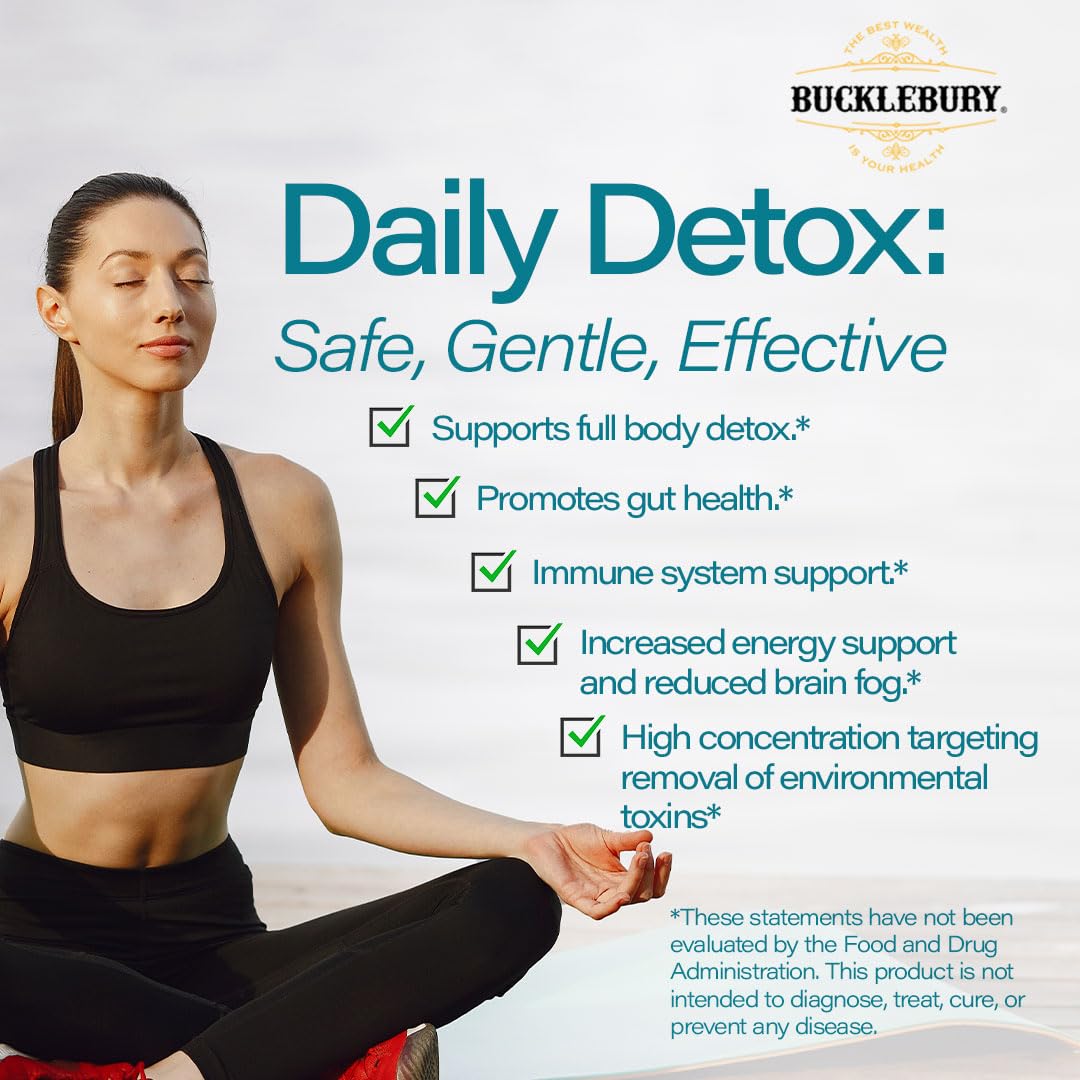 BUCKLEBURY Micronized Zeolite Capsules, Mineral Zeolite Detox for Adults, Supports Immune System, Metabolism & Digestive Health, Advanced Formula for Men & Women, 90 Vegan Capsules