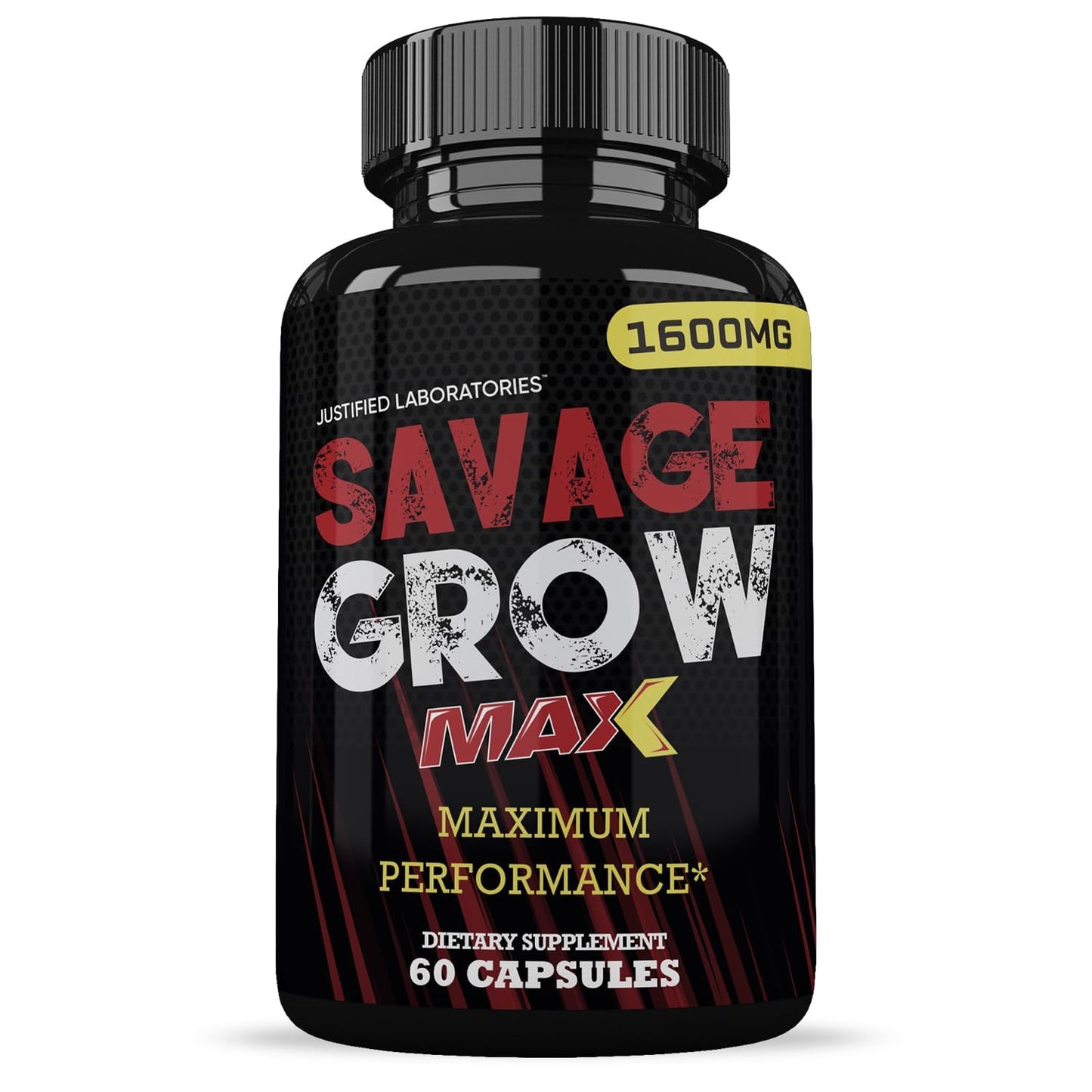 Justified Laboratories Savage Grow Max 1600MG Advanced Men's Health Formula 60 Capsules