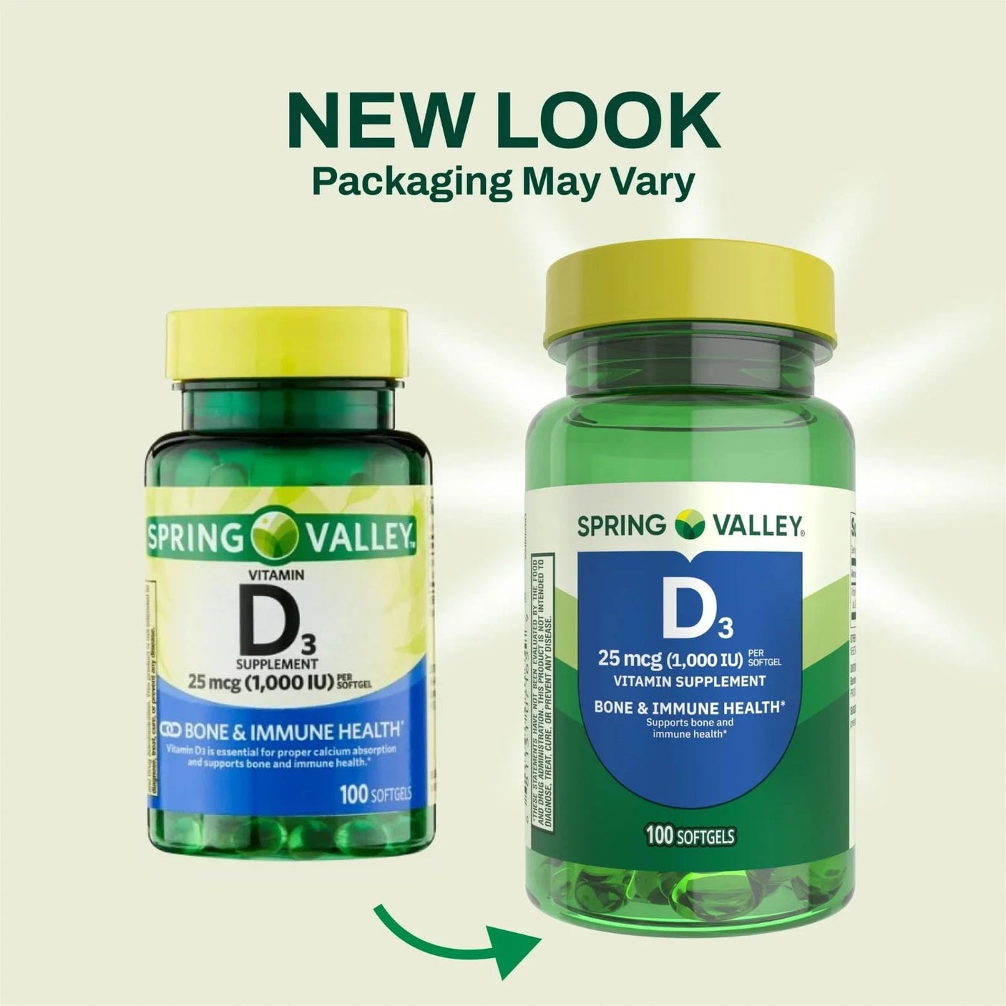 NEWCHEERS Vitamin D3 1000 IU Softgels, 100 Count