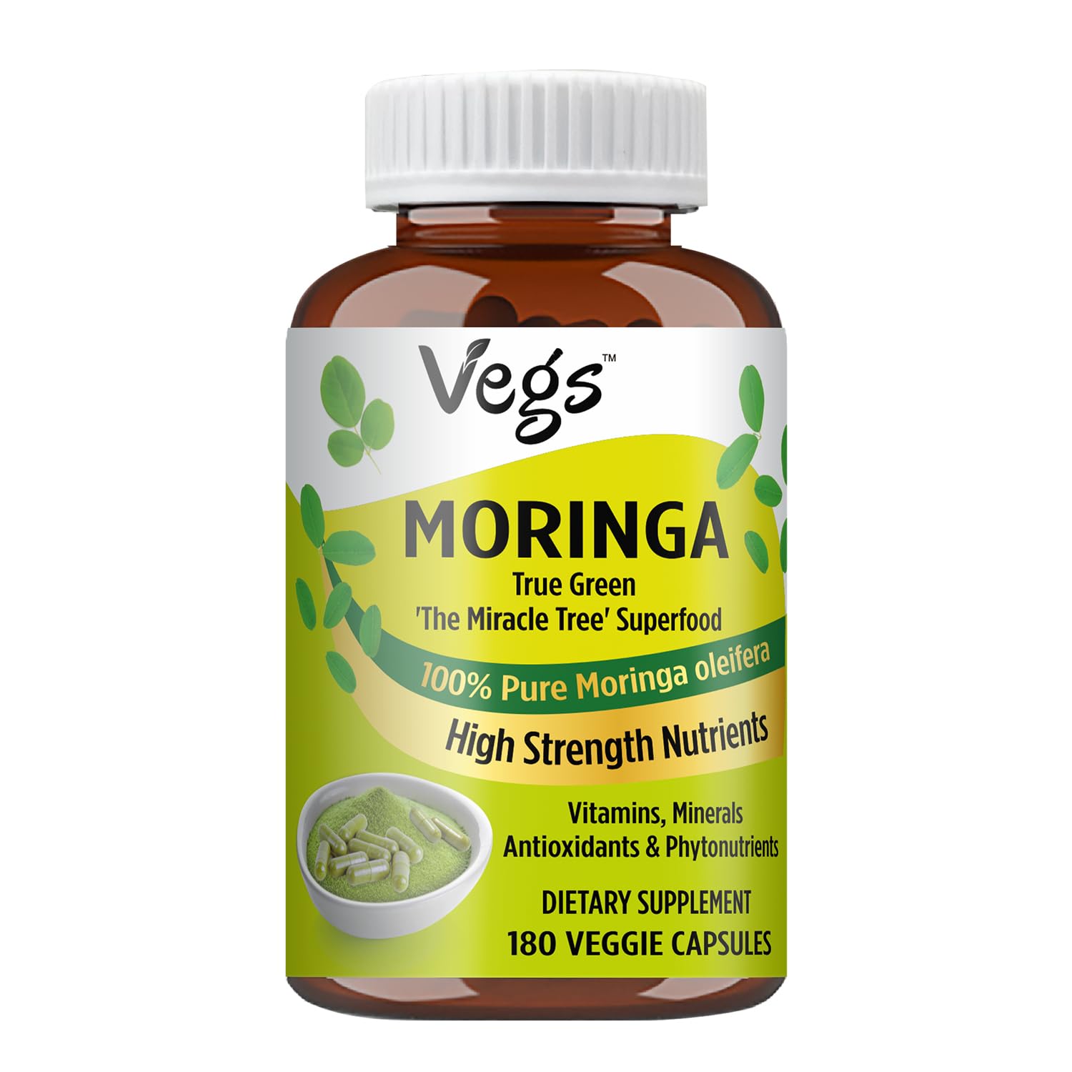 Vegs Moringa Capsules 180 Capsules