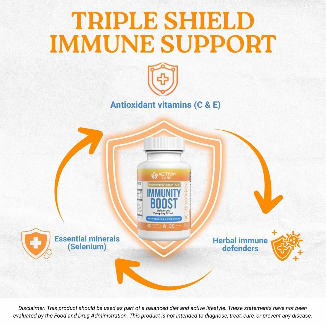 Activa Labs Immunity Boost Immune Support Supplement Capsules, 120 Count