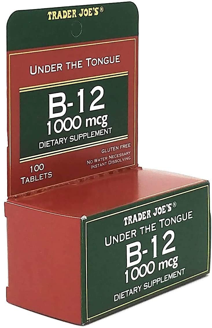 Trader Joe's Under The Tongue B-12 1000 mcg Dietary Supplement Tablet, 100 Tablets