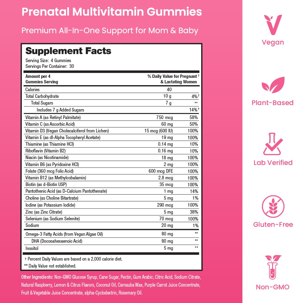 Mother's Promise Prenatal Vitamin Gummies + Prenatal DHA & Probiotics Bundle, 270 Count