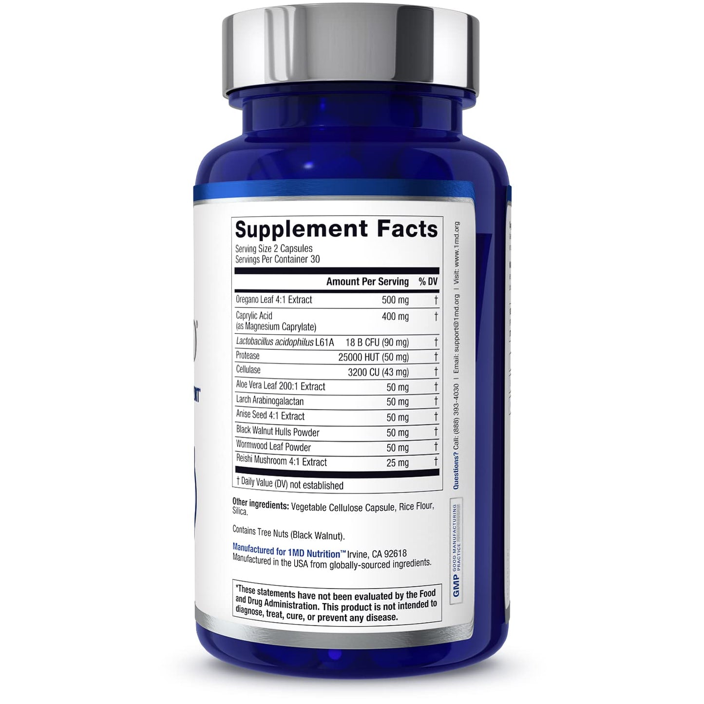 1MD Nutrition BalanceMD Vaginal Probiotics | Oregano & Caprylic Acid with Lactobacillus & Digestive Enzymes | Promotes Intestinal Flora Balance, Capsules, 120