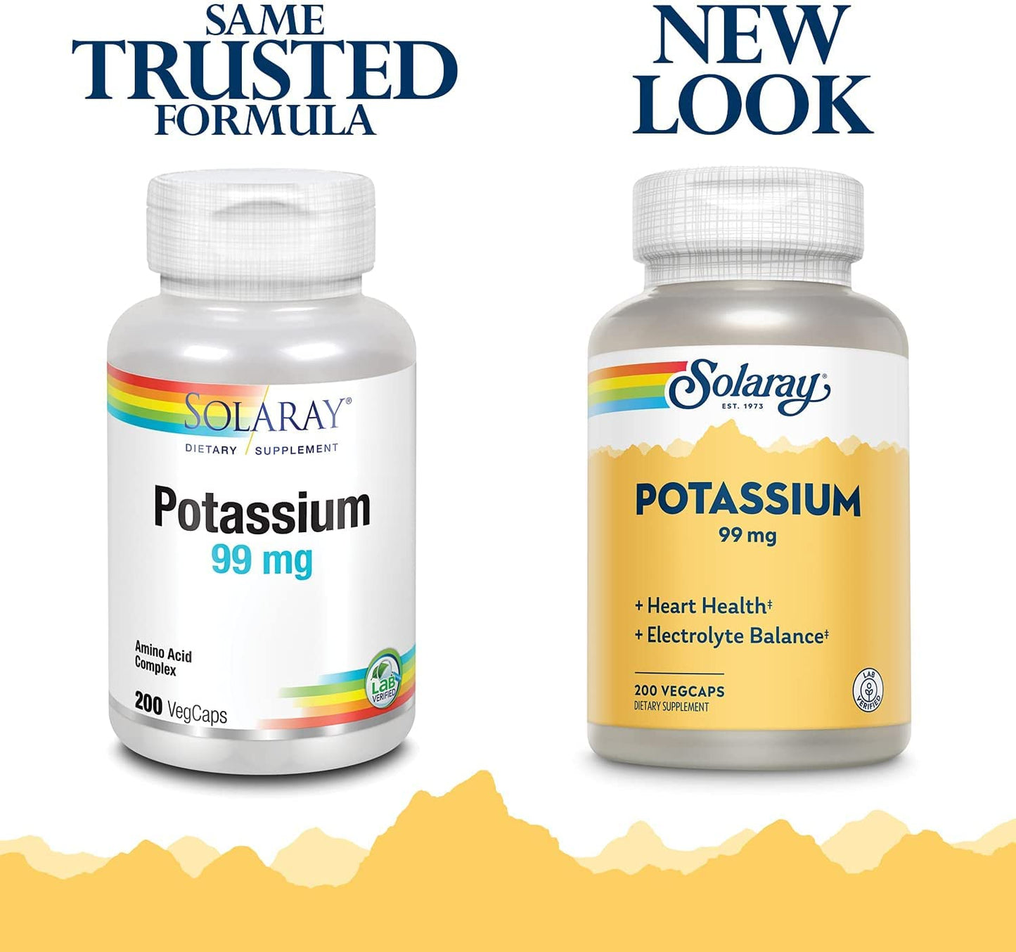 Solaray Potassium 99 mg, Fluid & Electrolyte Balance Formula, Cardiovascular, Nerve & Muscle Health Capsules, 200