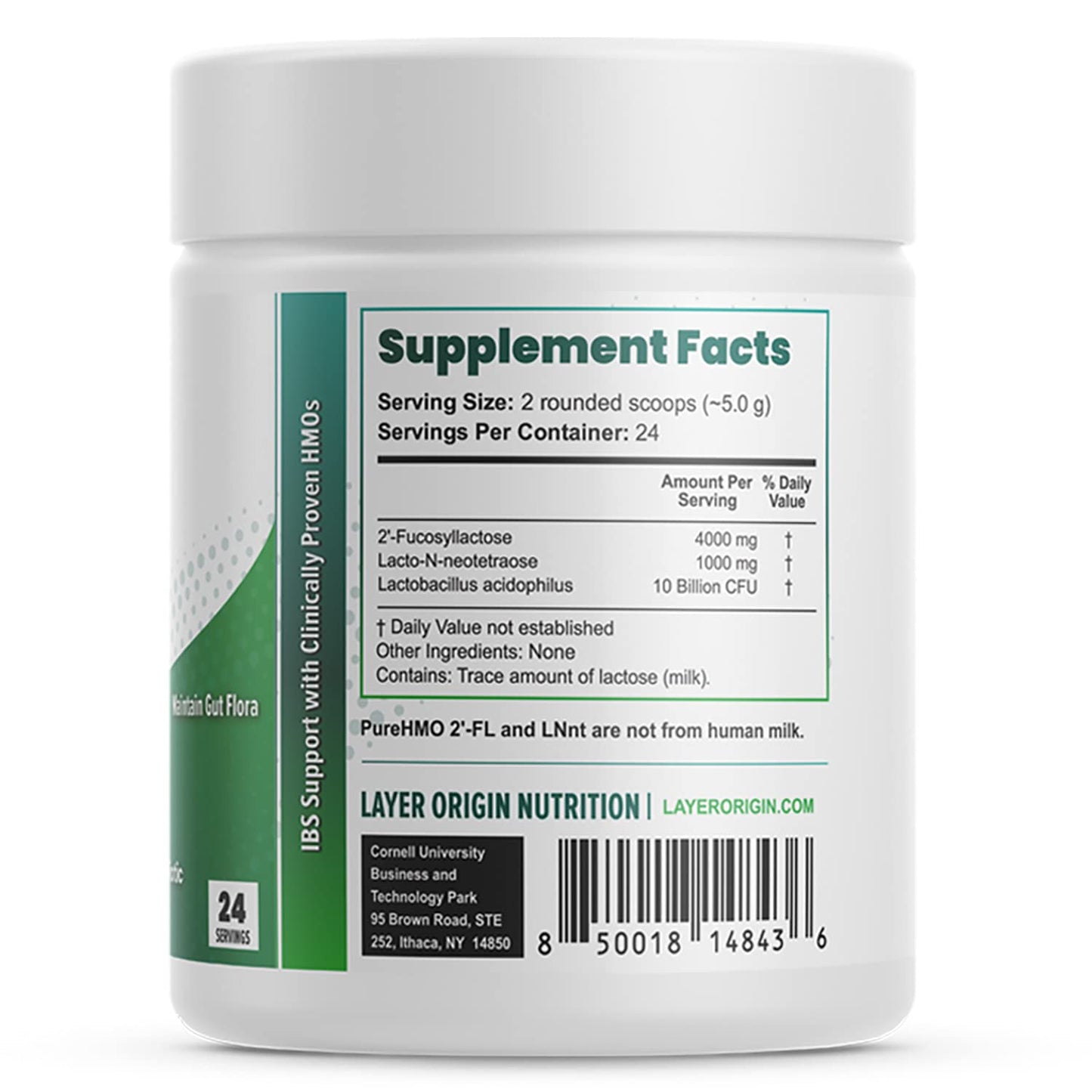 Layer Origin PureHMO IBS Support Powder 4.38 oz
