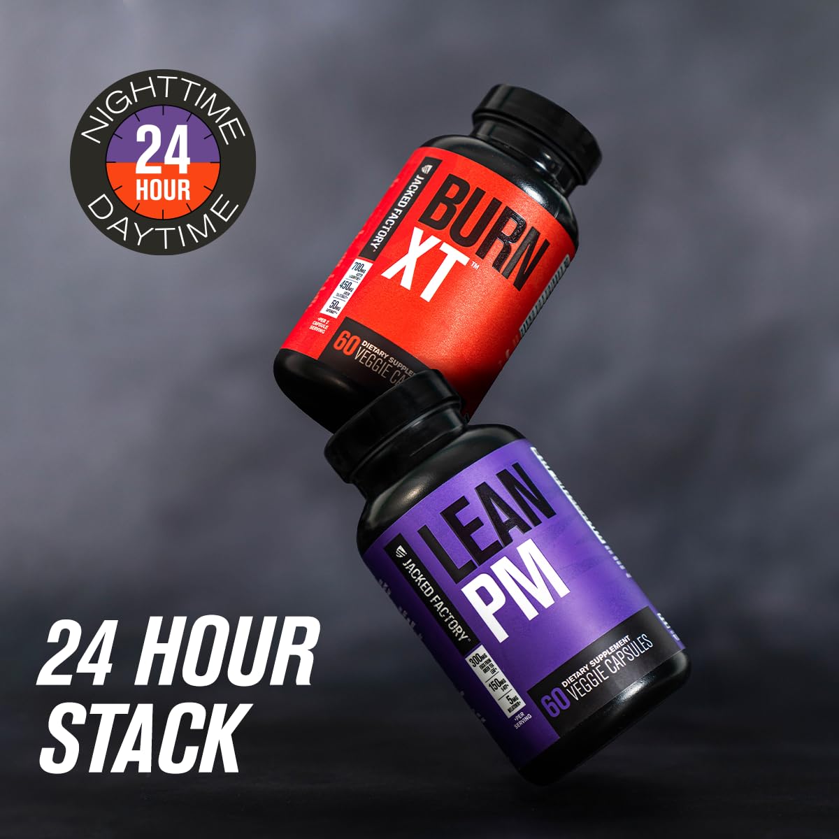 Jacked Factory Burn-XT + Lean-PM Kit Capsule, 120 Count