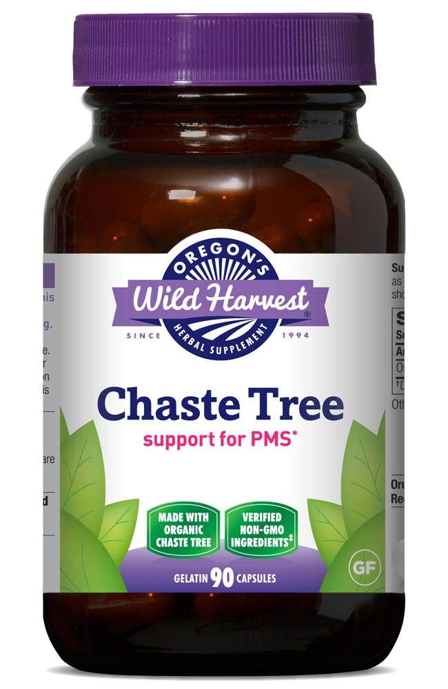 Oregon's Wild Harvest Chaste Tree PMS Support 90 Capsules