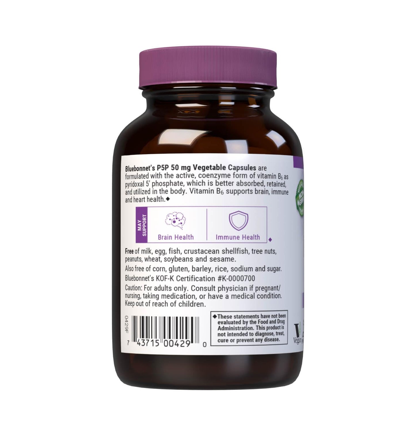 BlueBonnet CellularActive P-5-P 50mg Capsule, 90 Count