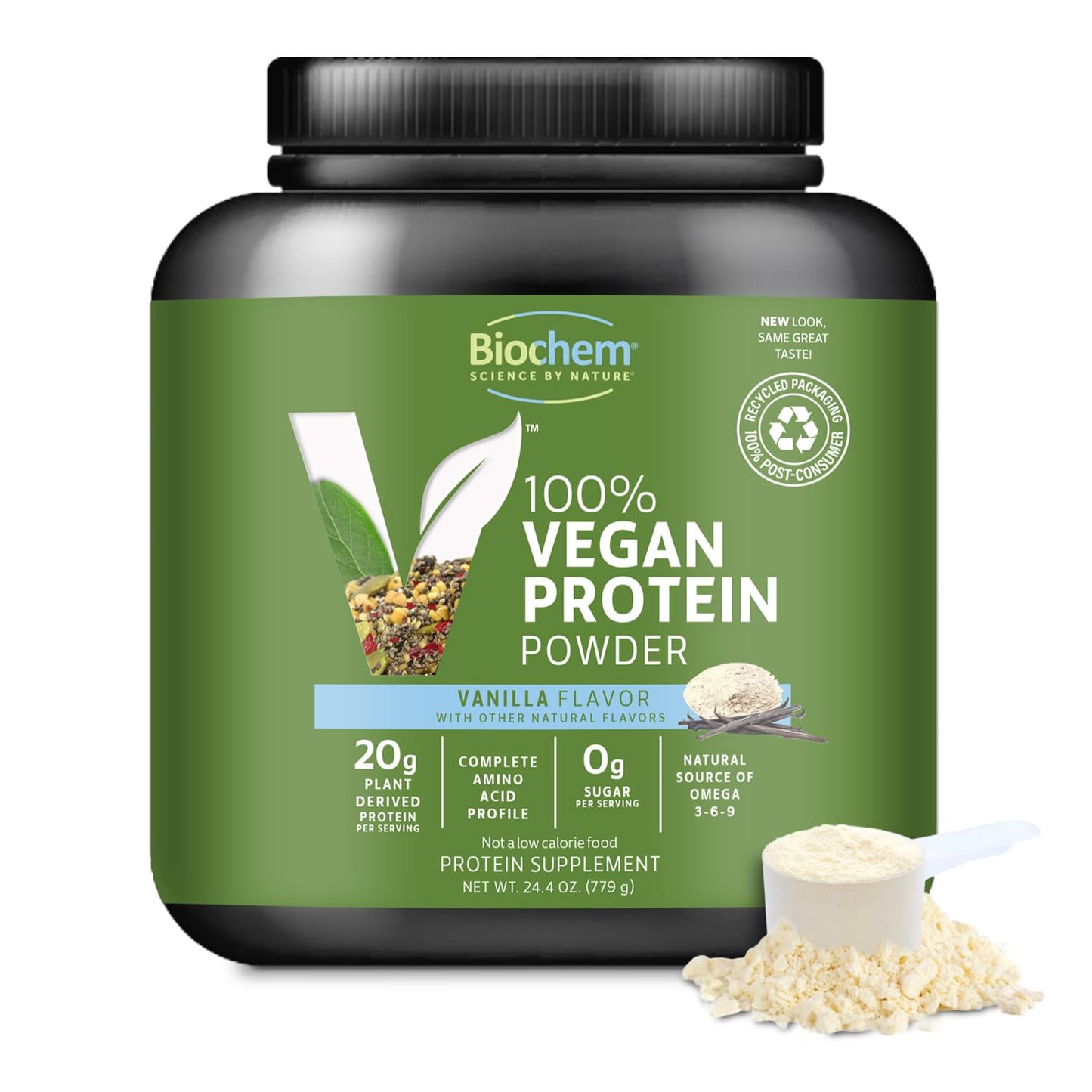 Biochem Vegan Protein Powder Vanilla 24 Servings