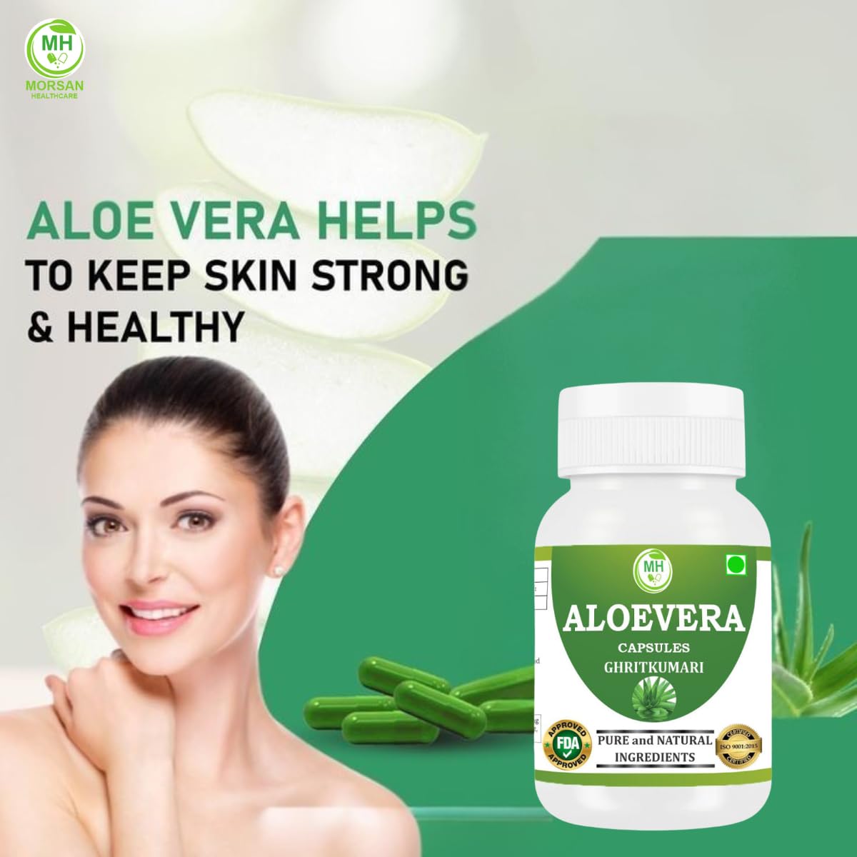 Generic Aloe Vera Capsules 60 Count