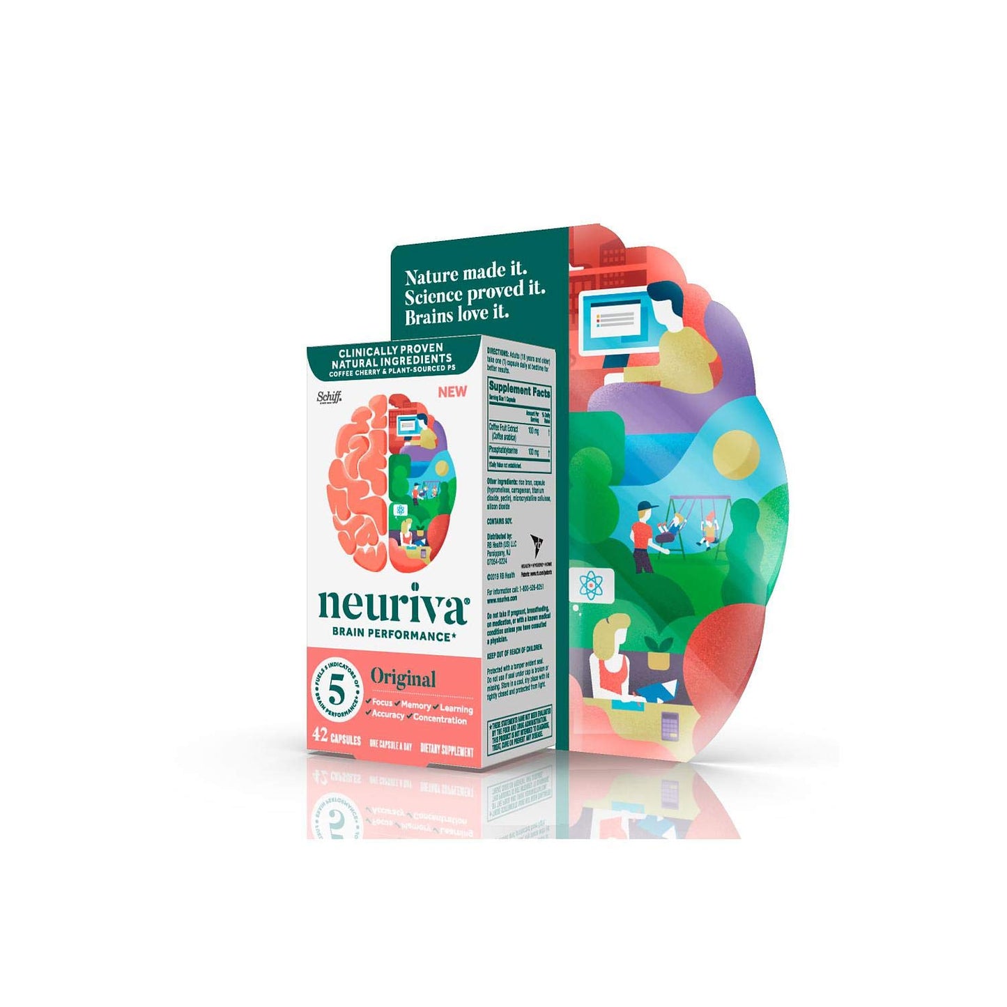 Schiff Neuriva Brain Supplement Original, 42 Capsules