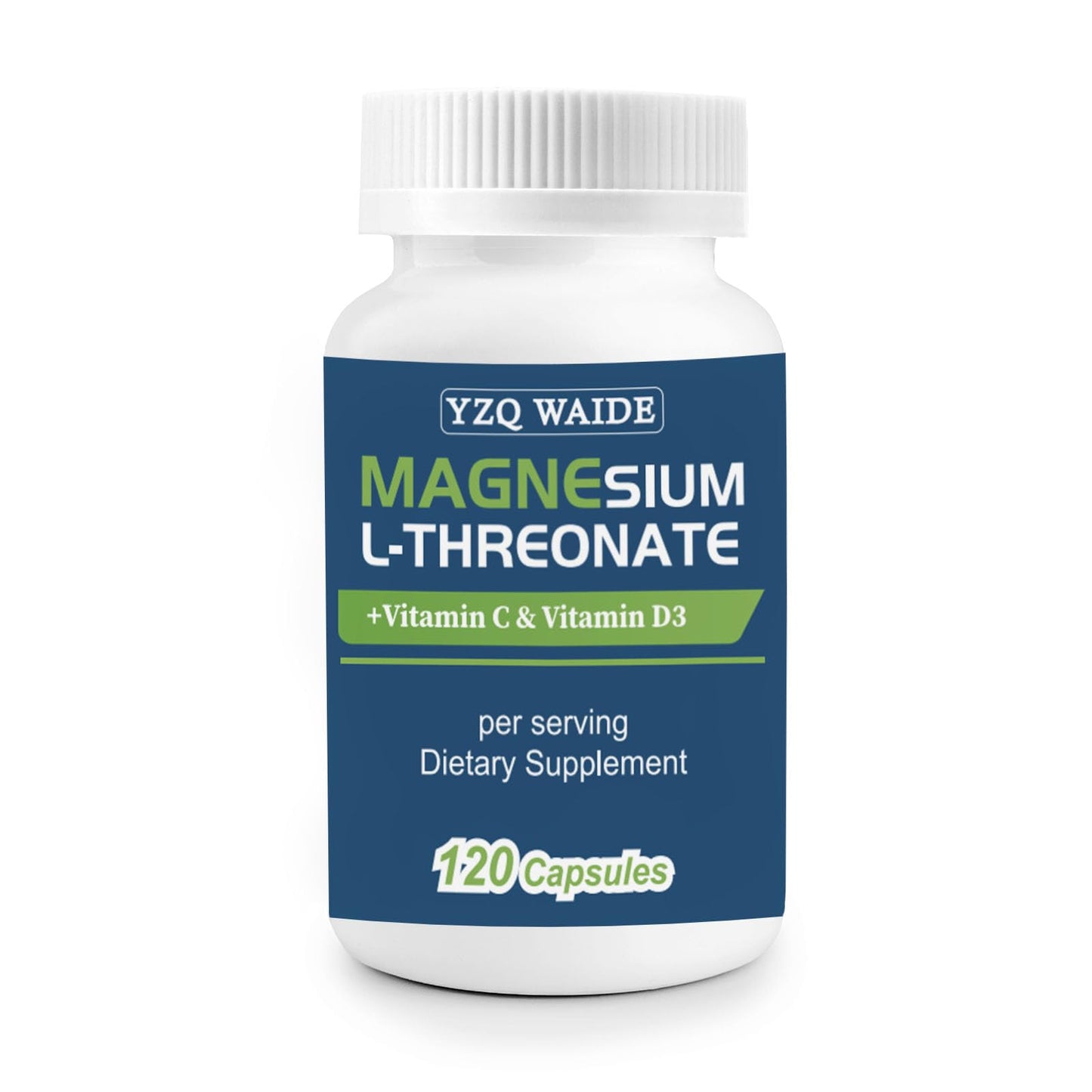 YZQ WAIDE Magnesium L-Threonate Supplement Capsules 120 Count