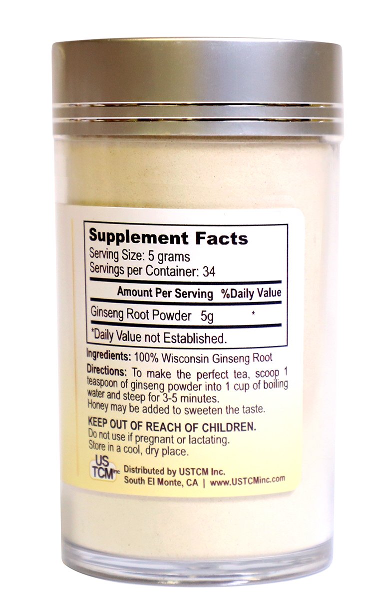 USTCM Wisconsin American Ginseng Powder 120 Mesh (6 oz) 1 Count