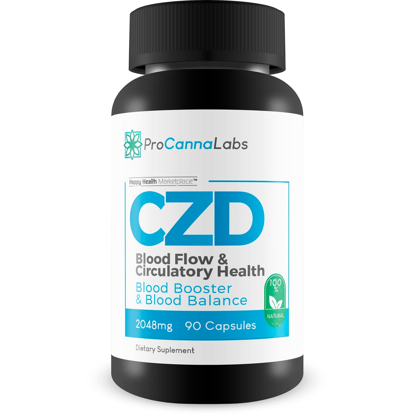 Happy Health Marketplace CDZ Vitamin C D and Zinc Plus Herbs Capsules 90 Count
