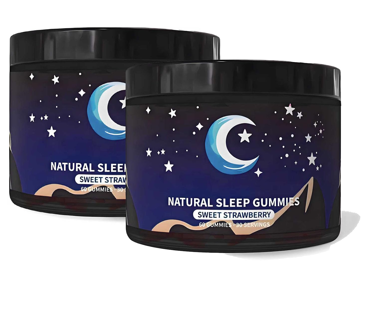 Malvjun Natural Sleep Aid Gummies - Sleep+ Gummies for Adults, Melatonin-Free, 1 Count