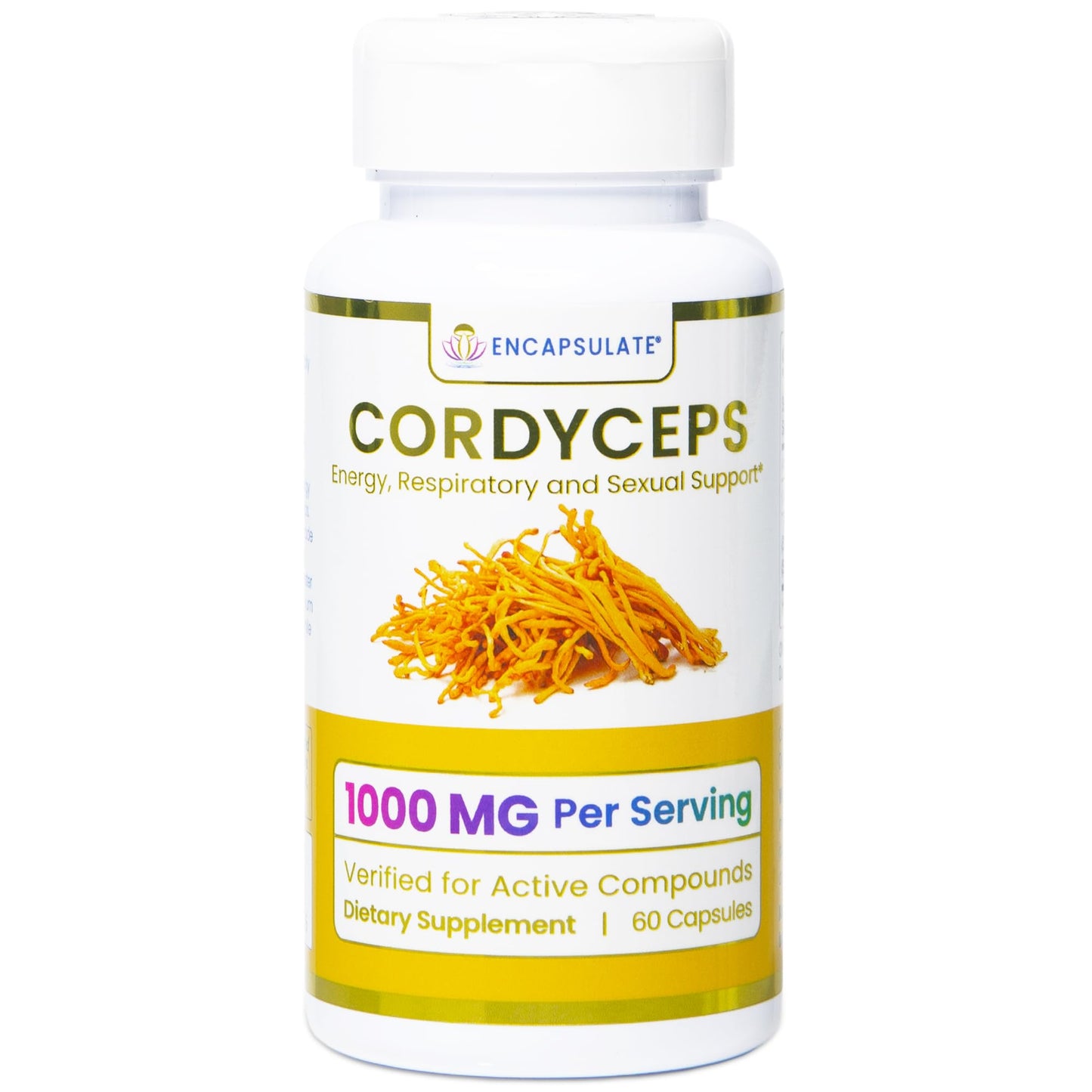 ENCAPSULATE Cordyceps 8:1 Extract Capsules, 60 Capsules