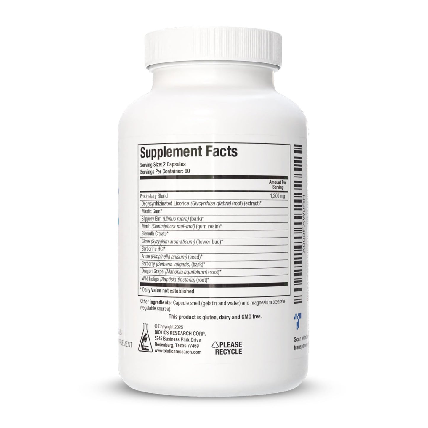 BIOTICS RESEARCH Bio-HPF Gastric Support Capsules 180