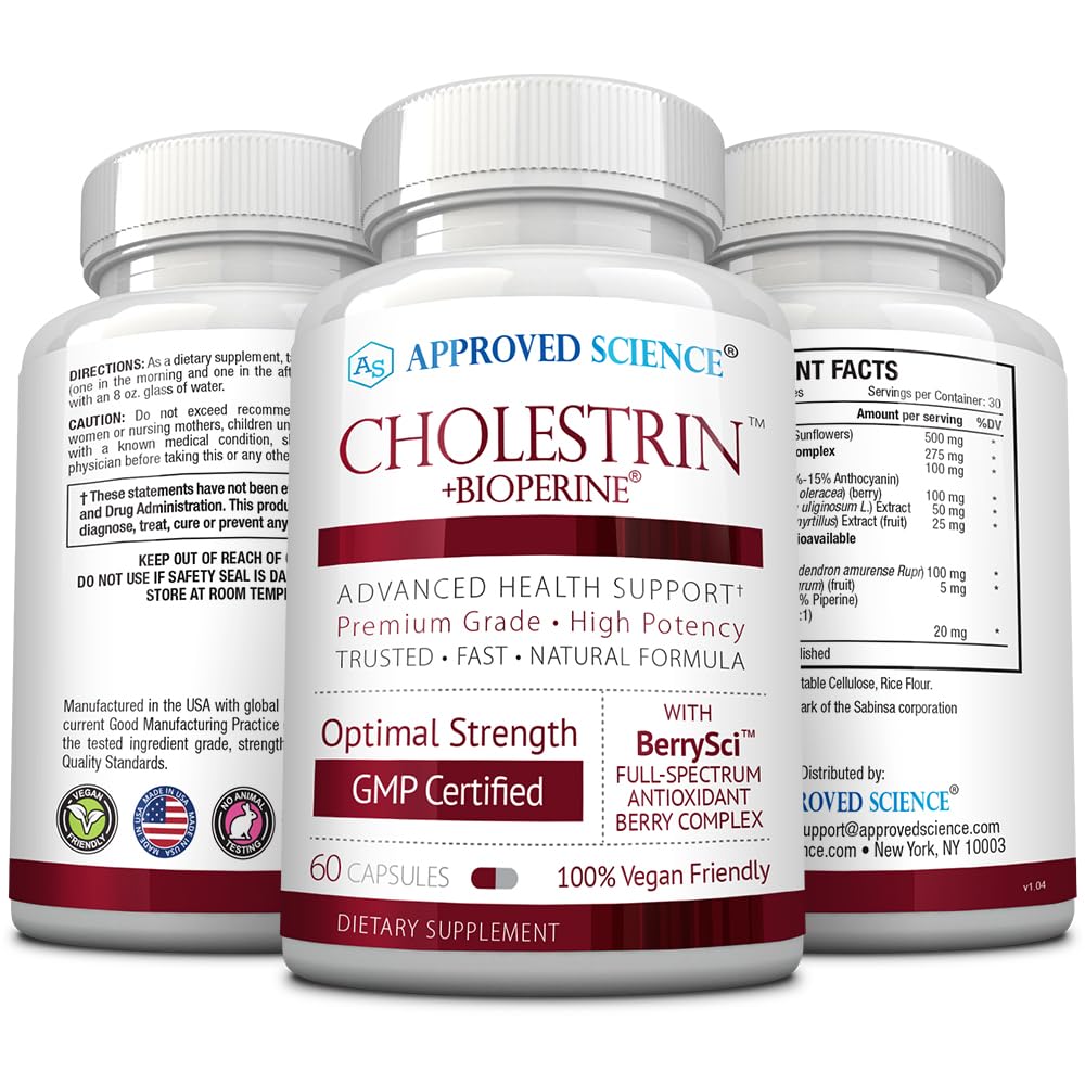 Approved Science Cholestrin Lipid Level Support Capsules, 60 Count
