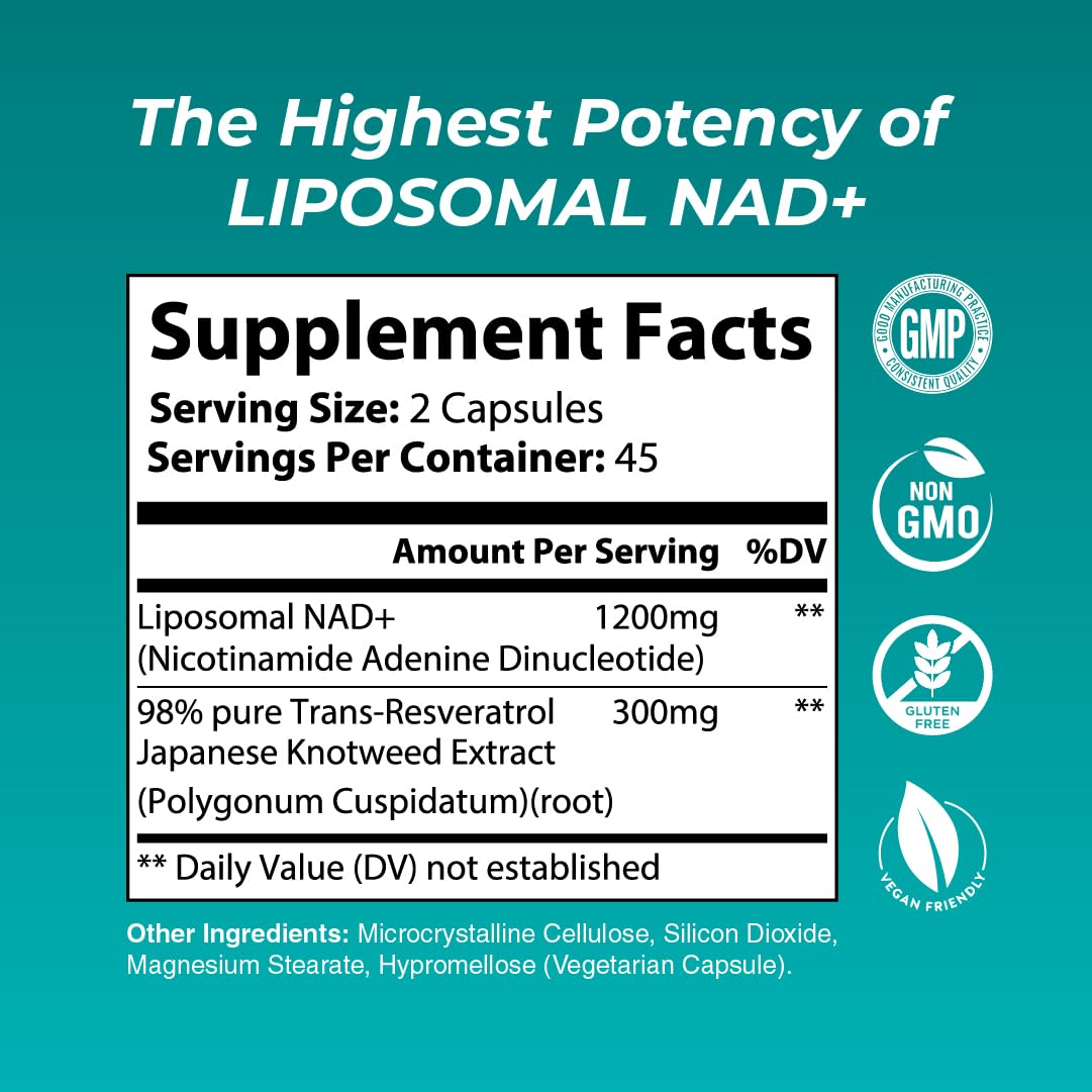 MOMARY NUTRITION Liposomal NAD+ Supplement Capsule 90 Count