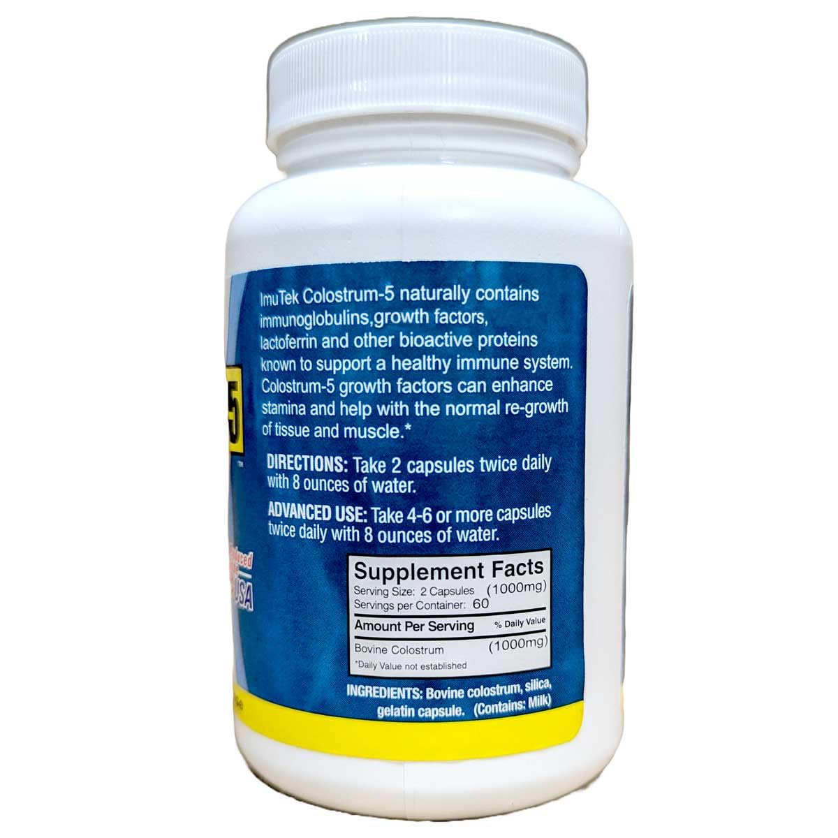 Xllent ImuTek Colostrum Powder, 120 Capsules