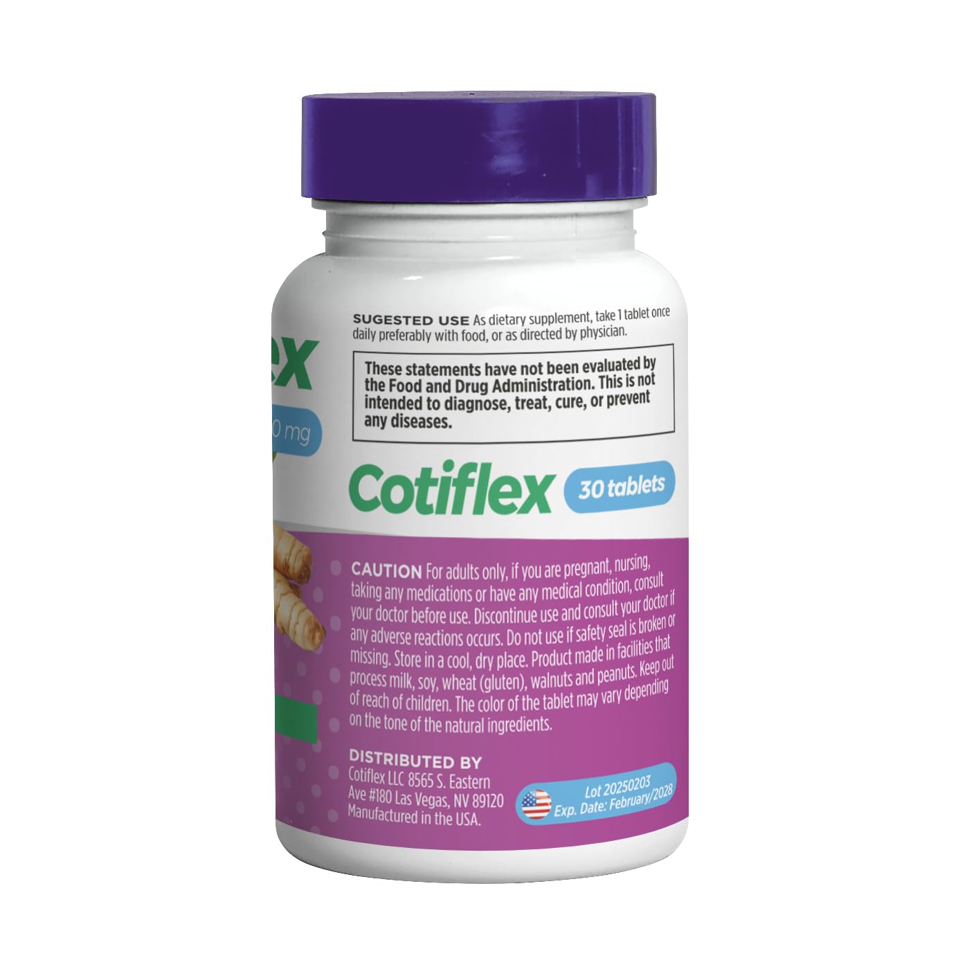 Cotiflex Dietary Supplement for Joints Caplet 30 Count