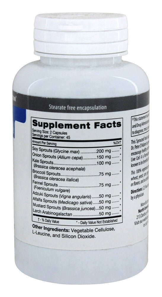 D'Adamo Personalized Nutrition Live Cell A Capsule, 90 Count