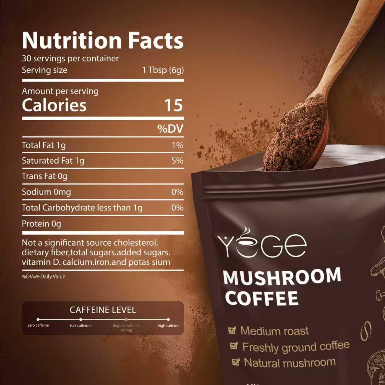 YEGE Mushroom Coffee Powder 12.7