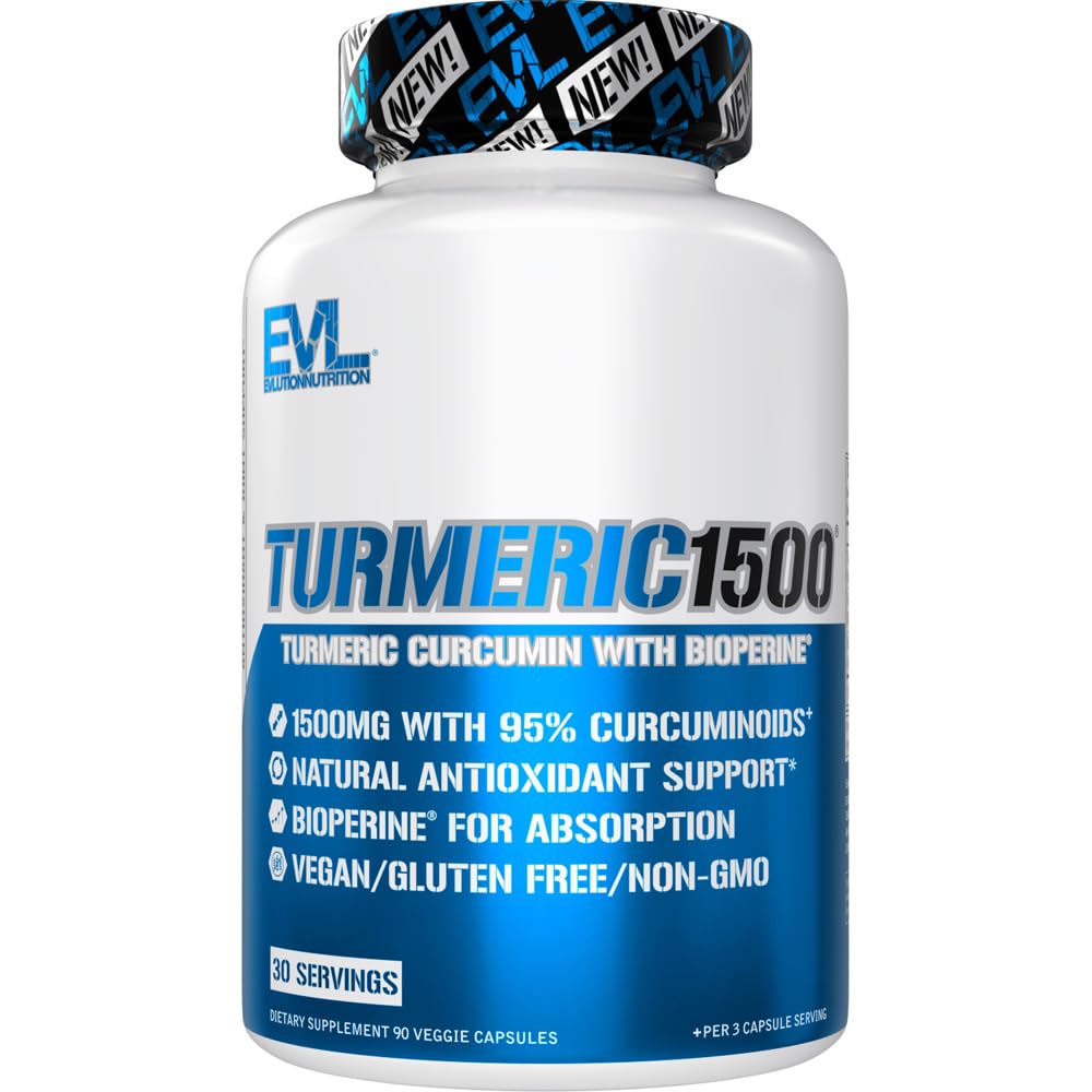 Evlution Herbal Relief Turmeric Curcumin Capsule 90 Count