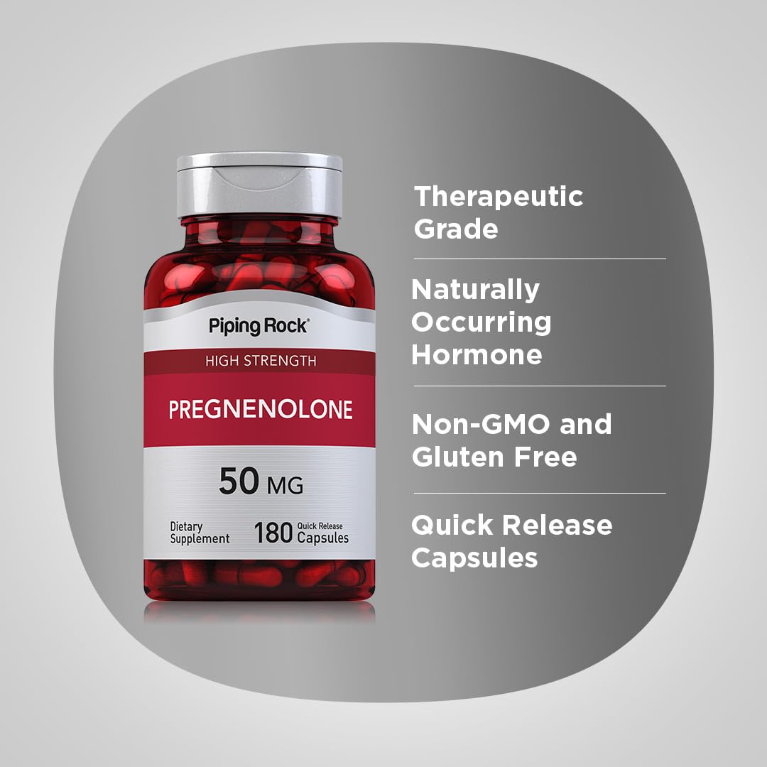 Piping Rock Pregnenolone 50 mg, 180 Capsules
