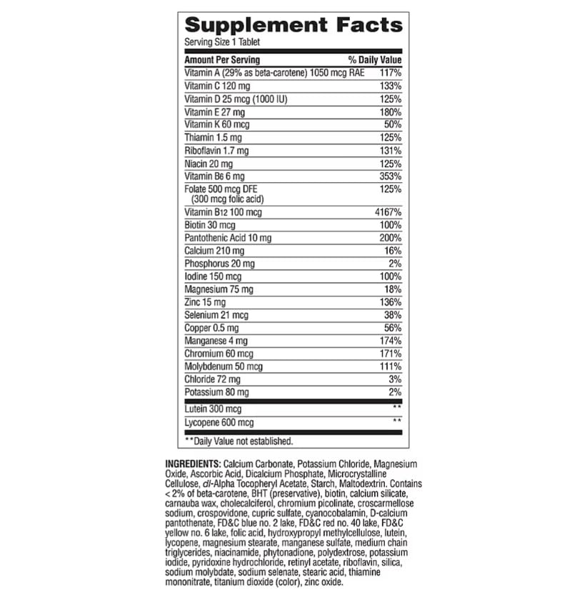 Berkley Jensen Men's Multivitamin 50 Plus Tablet, 300 Count