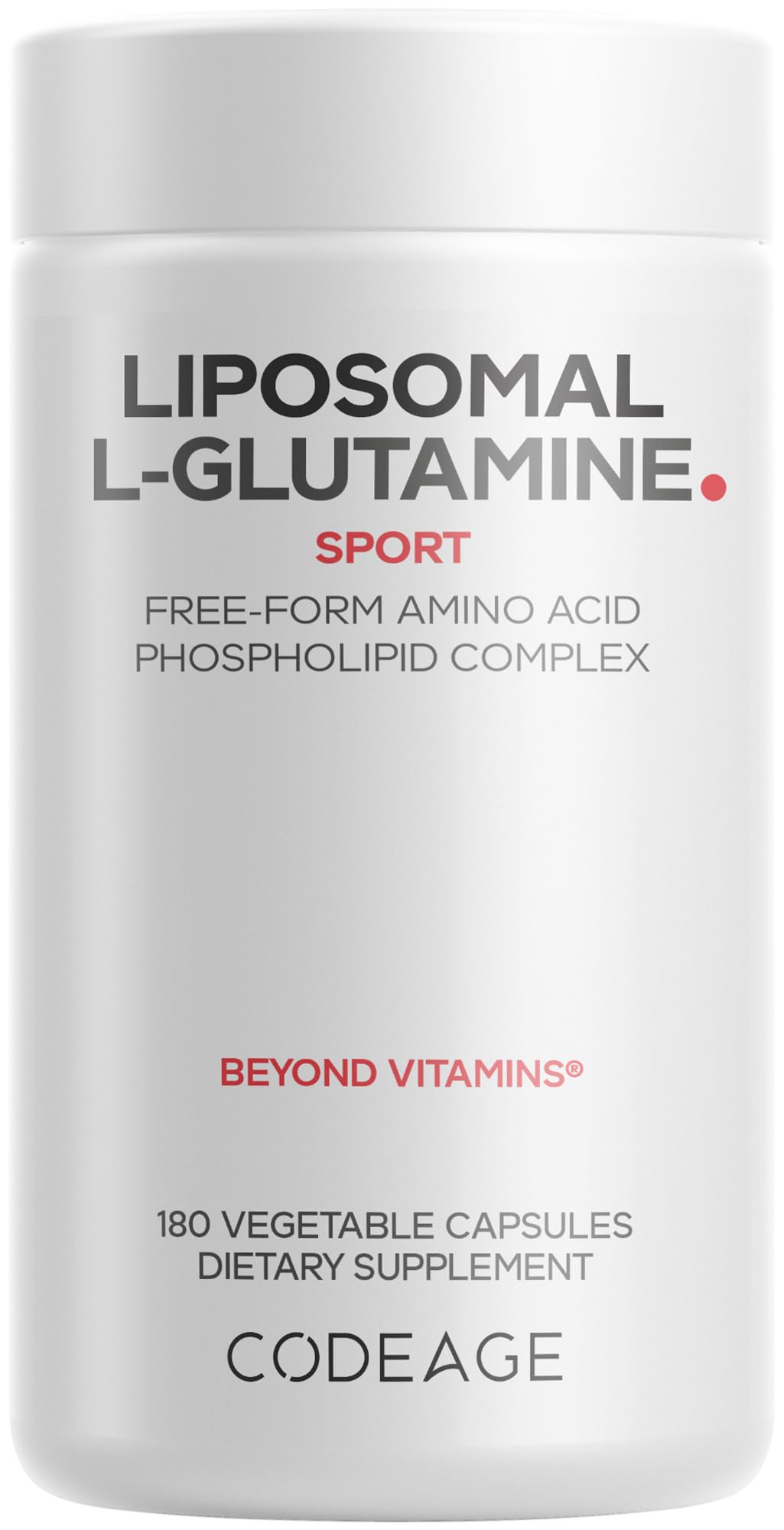 Codeage Liposomal L-Glutamine Capsules, 180 Count