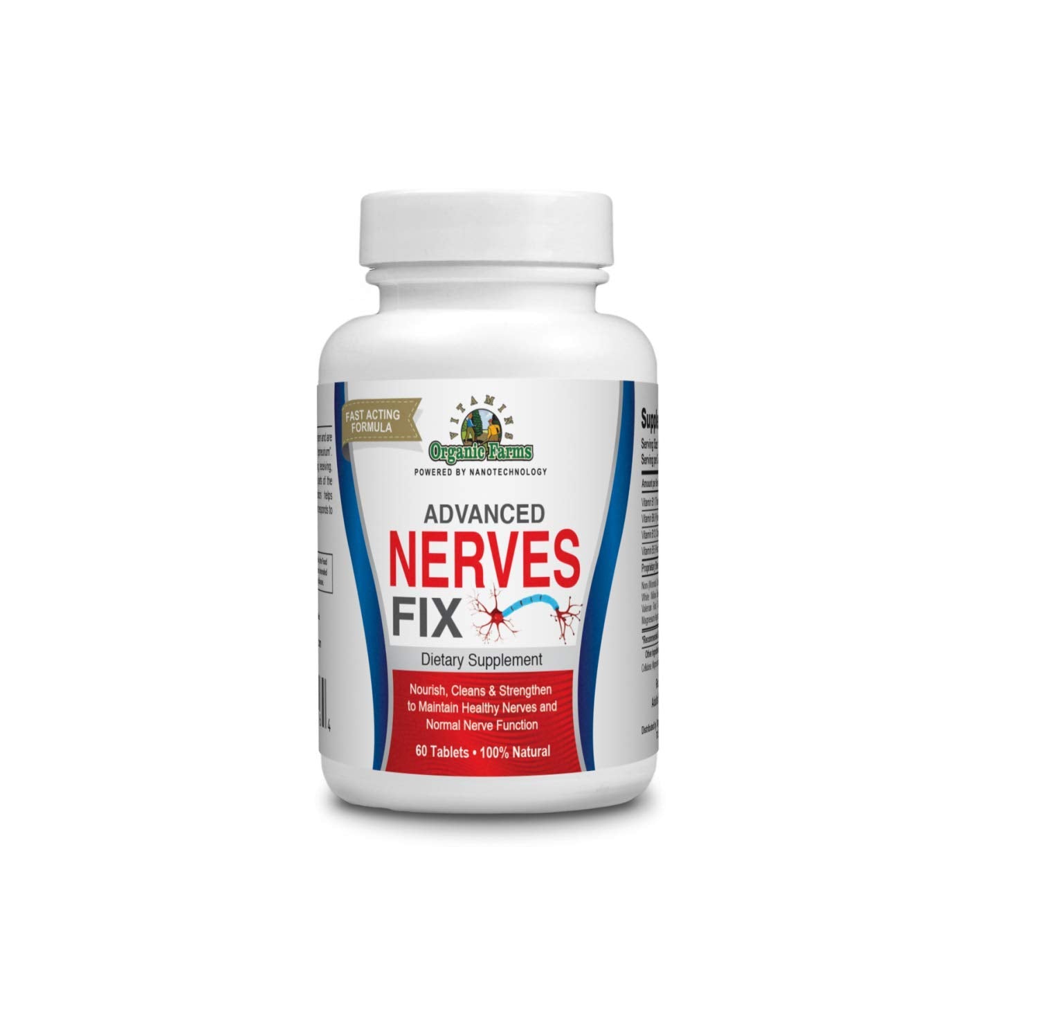 Organic Farms Vitamins Nerves Fix 60 Tablets