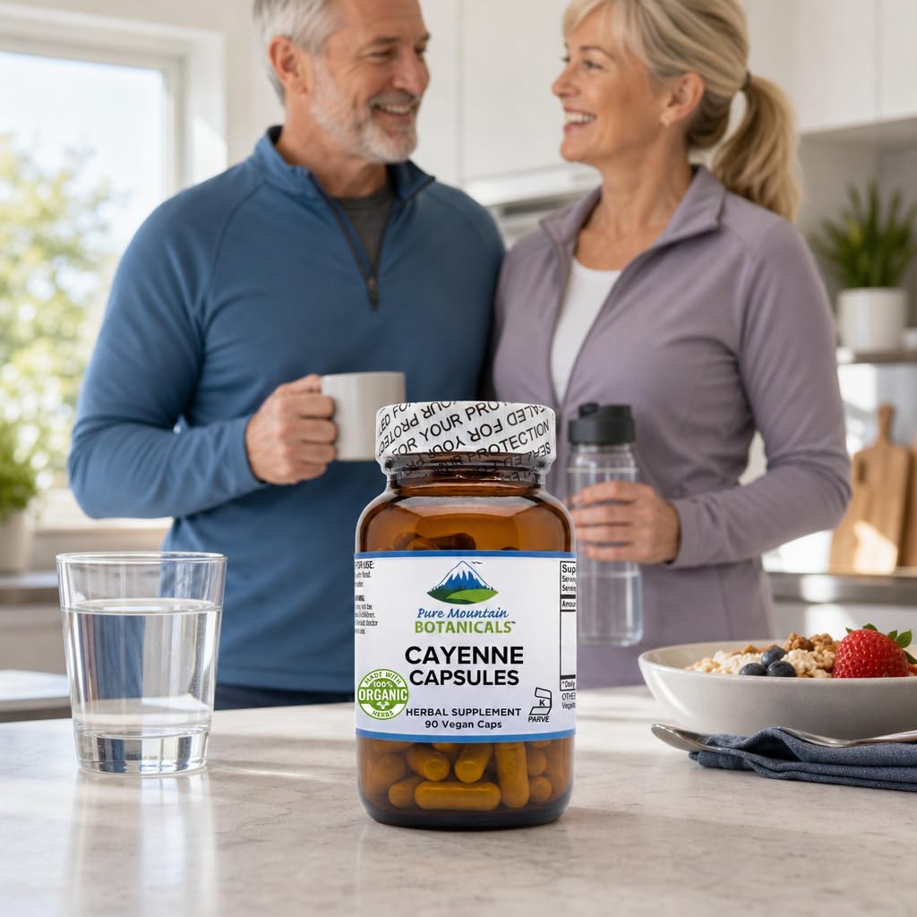Pure Mountain Botanicals Cayenne Pepper Capsules 90 Count